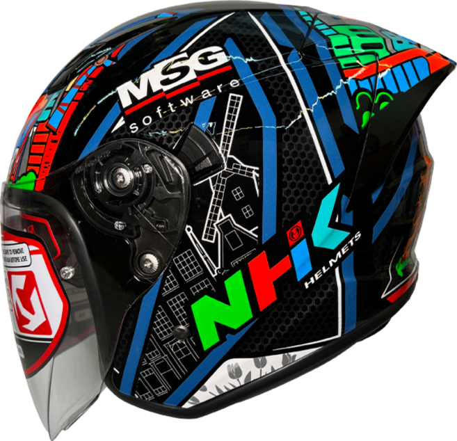 NHK S1 GP PRO BB64#6荷蘭站 內藏墨片半罩式安全帽