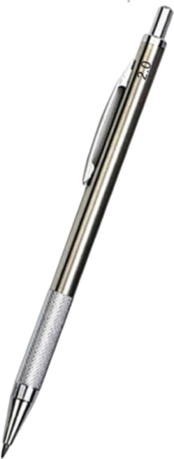 金屬防滑自動鉛筆 繪圖製圖筆 自帶削筆器【WJ0248】, 01.銀色-工程筆, 1個裝