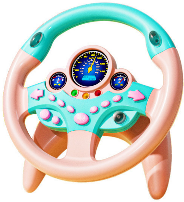 兒童副駕駛方向盤玩具, 黃色交通版420g, 1個