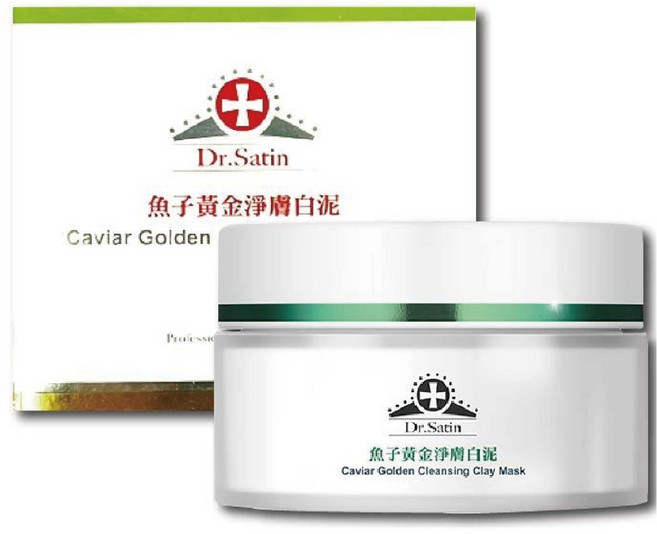 Dr.Satin魚子黃金淨膚白泥90g/瓶 淨化毛孔 改善粗大毛孔 台灣公司貨, 1組, 1入
