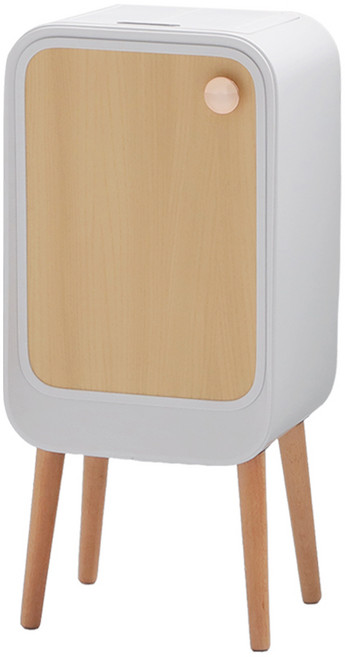 ELPHECO 不鏽鋼高腳雙開除臭感應垃圾桶20L ELPH887U, 白色