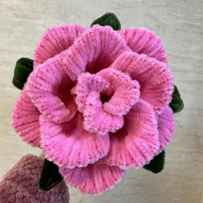 巨型玫瑰花 成品深粉色花束, 1個, 深粉色