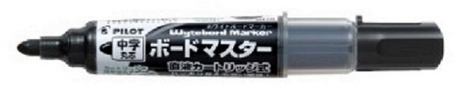 PILOT 百樂 可換卡水白板筆, 1個裝, WMBM-12L中字-黑色, 黑色