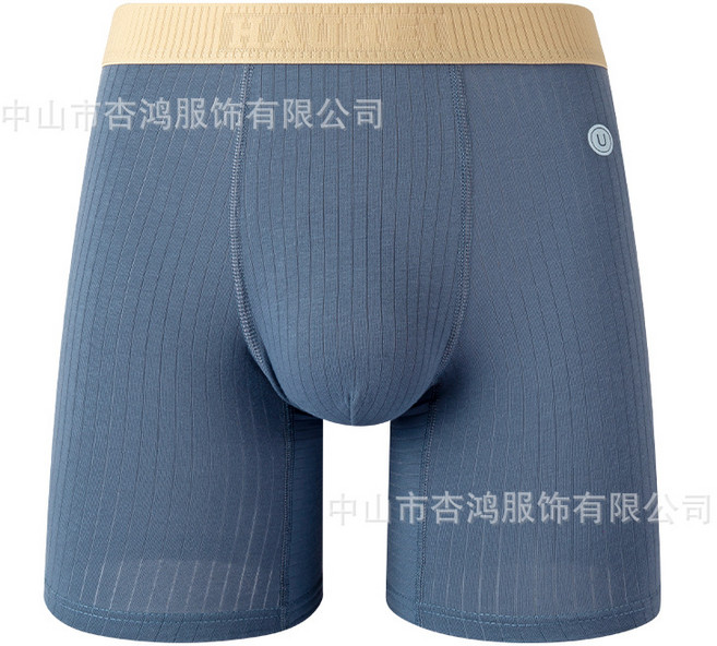 男士內褲純棉加長版平角運動防磨腿阿羅褲透氣吸汗四角褲長款褲衩