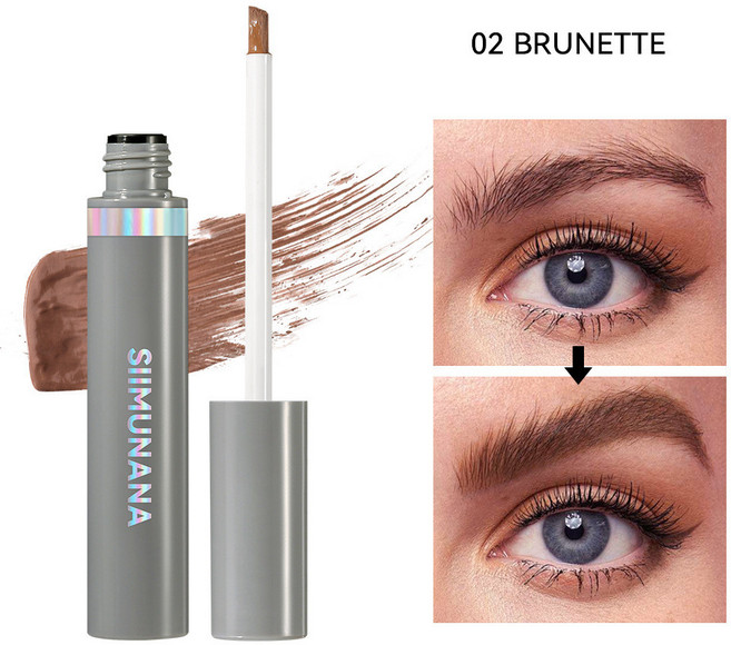 SIIMUNANA 眉膏 順滑持久不脫色不暈染 Eyebrow cream, 1個, S0006-2Brunette, Brunette