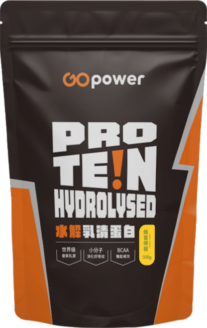 GOpower PRO TE!N 水解乳清蛋白 蜂蜜檸檬口味 健身運動營養補充, 500g, 1個