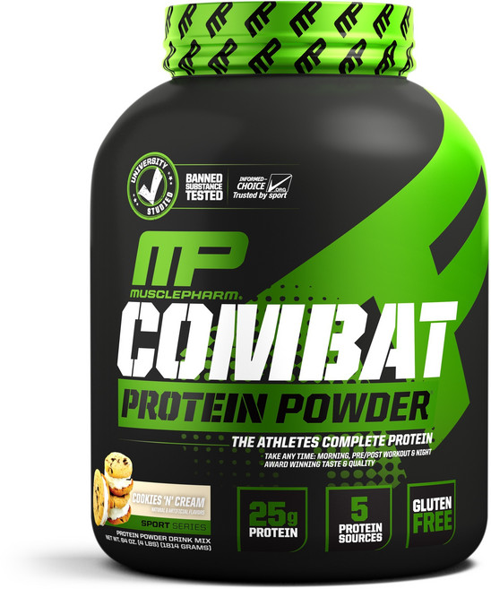 MUSCLEPHARM 乳清蛋白粉 奶油餅乾口味, 1.814kg, 1罐