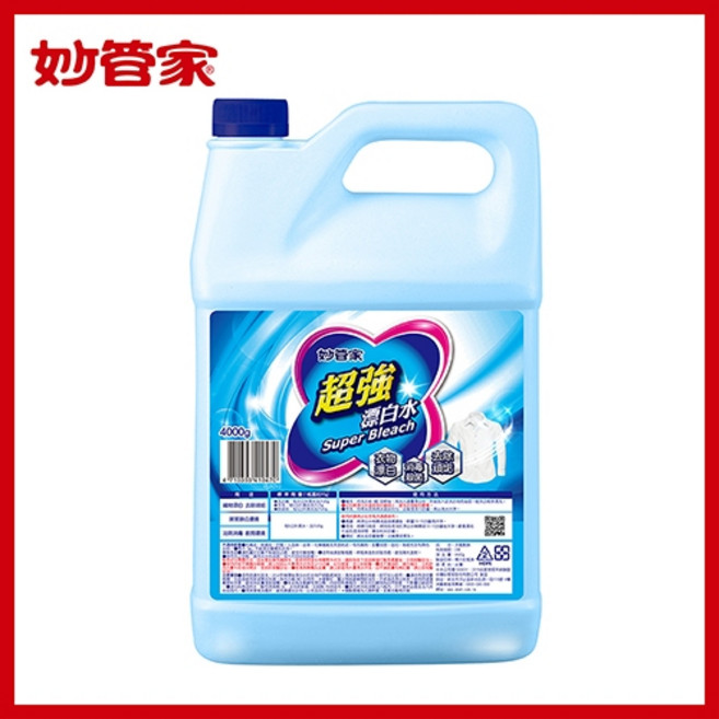 妙管家 超強 漂白水 4000g 2000g, 4kg, 1個