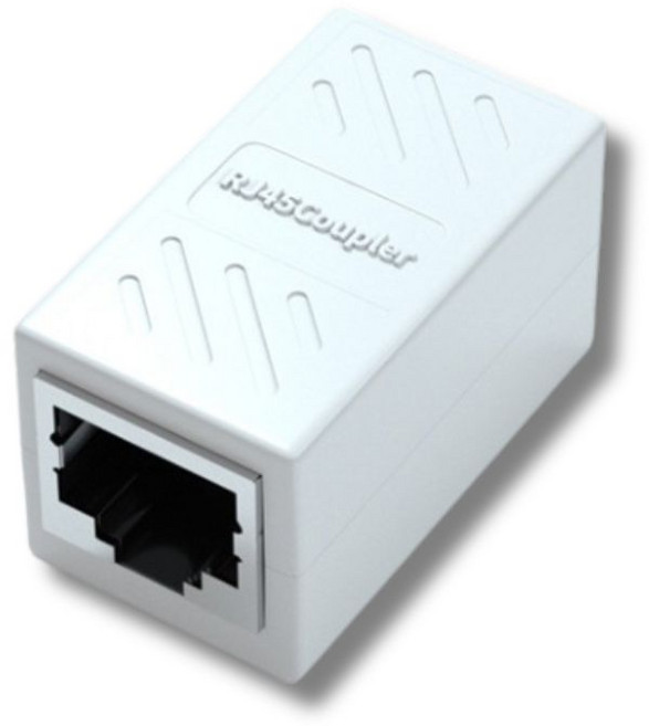 RJ45 網路延長頭,阻擋電磁干擾,穩定傳輸, 常規款白色, 1個, 3.5cm