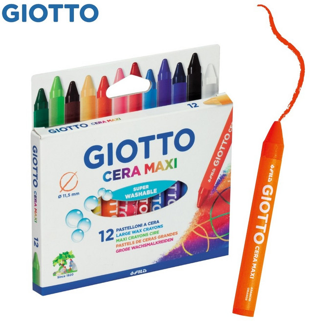 GIOTTO 好清洗兒童專用蠟筆(12色), 1個