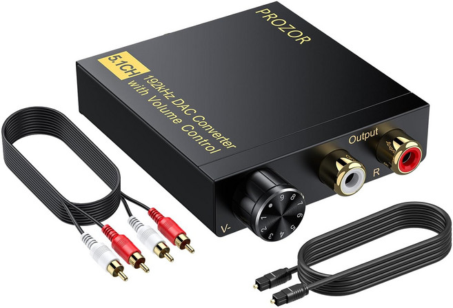 PROZOR 5.1声道 192KHz DAC 音频转换器 带音量控制, 1個, PRR48