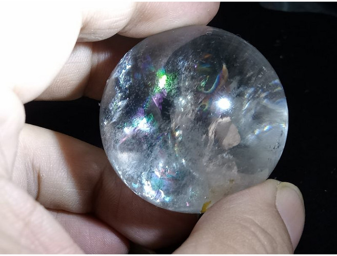 《晶棋》白水晶彩虹水晶球 0421-5