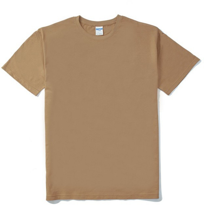【CY】AG21000 ARRIVE GUIDE 重磅精梳棉T恤 短袖 全棉 親膚 素面上衣 T shirt 圓領, 奶茶色 18,S