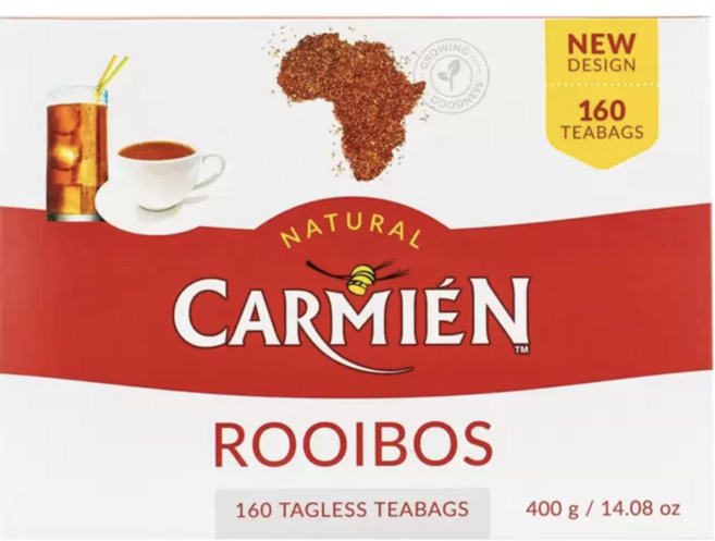 Carmien 南非博士茶 Rooibos Tea 無咖啡因 160入 400公克 全新設計, 2.5g, 160個裝, 1箱