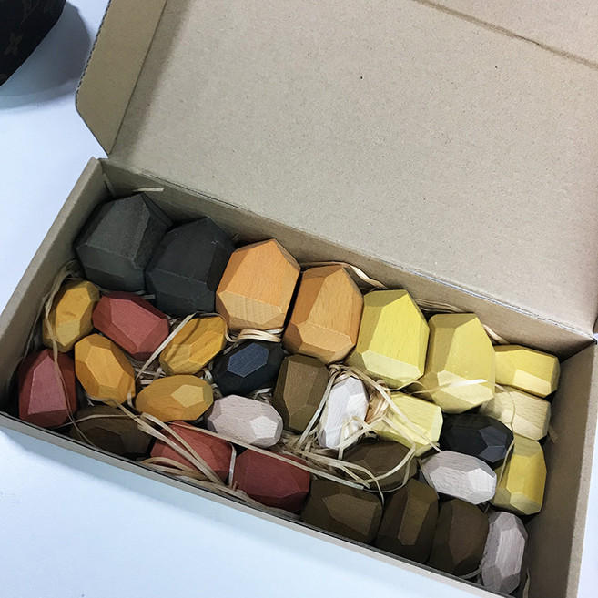 多彩疊石積木, 森系30粒櫸木, 1個