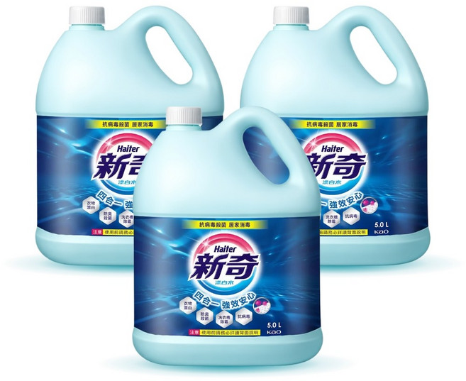 Haiter 新奇 漂白水 抗病毒殺菌 居家消毒, 3個, 5L