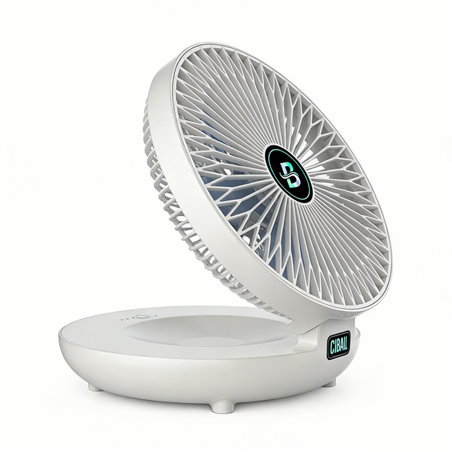 折疊風扇 可立可掛夾式桌面小電扇 靜音便攜大風量, 【插電款】, 奶油白, Z1