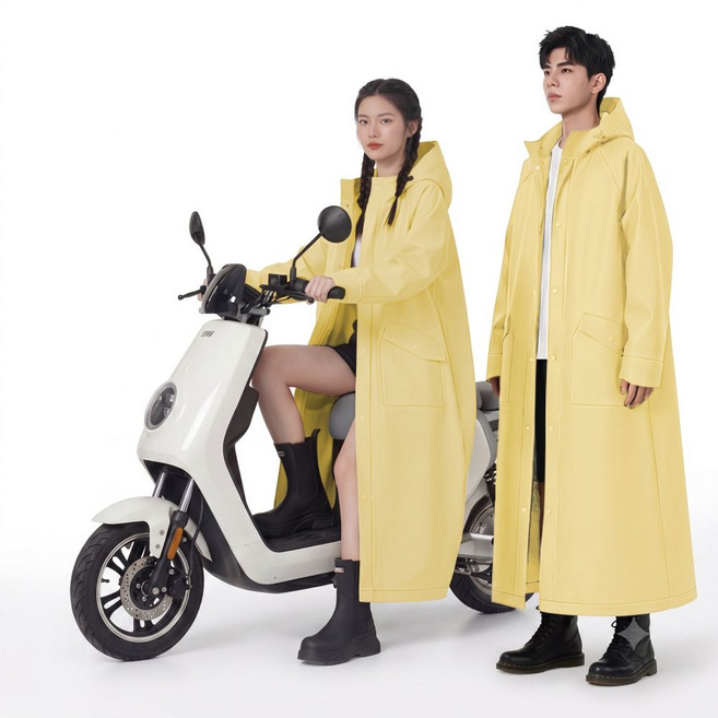 SUSEN 時尚騎行雨衣, 亮黃色(2XL), 1個