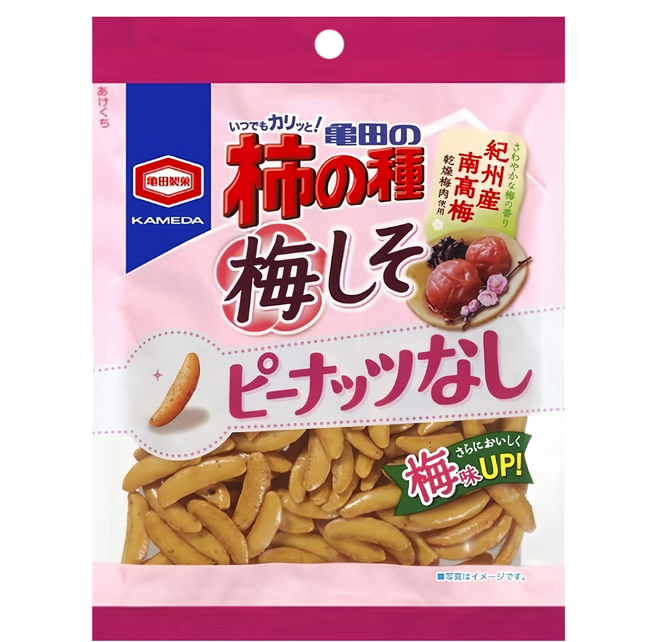 龜田製菓 柿之種 梅子紫蘇柿種米果, 91g, 1包