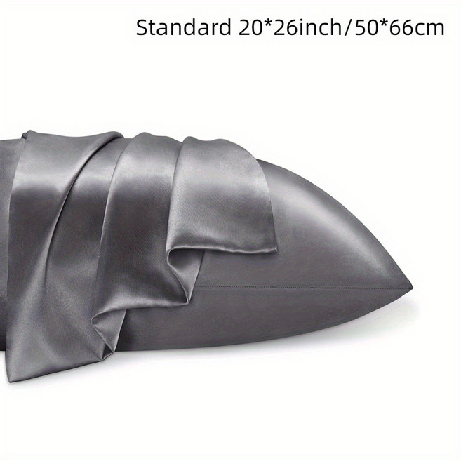 跨境純色仿真絲枕套桑蠶絲牀品 pillowcase色丁布絲綢枕頭套批發