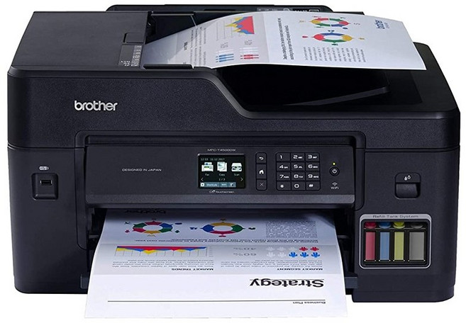 Brother MFC-T4500DW A3 多功能噴墨複合機 支援無線網路 自動雙面列印, MFC-T4500DW+一組四色墨水