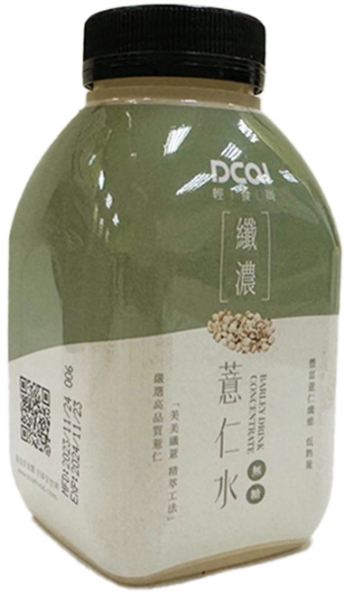 DCAL輕食尚 纖濃薏仁水 黑豆 紅豆 薏仁 高纖 低熱量 無糖 膳食纖維 鹼性水, 1個, 薏仁水, 460ml