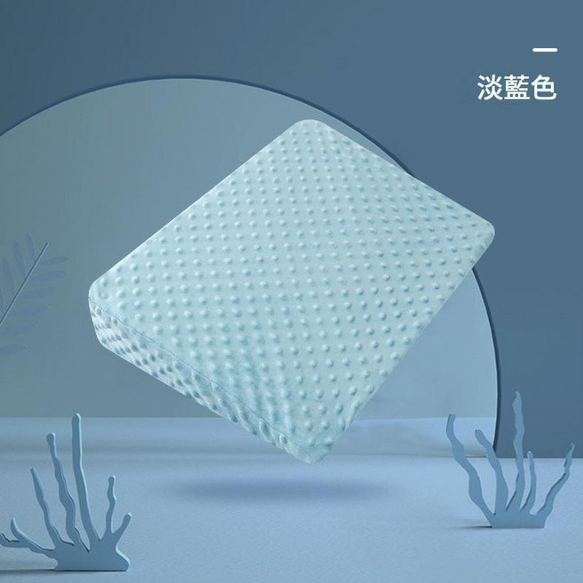YZMY 比多樂 嬰兒防吐奶斜坡墊 趴睡枕, 淡藍色 48x35cm