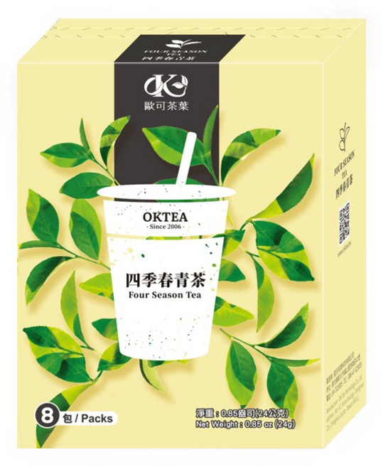 歐可茶葉 冷泡四季春青茶(8包/盒), 1個, 一盒(8包/盒)
