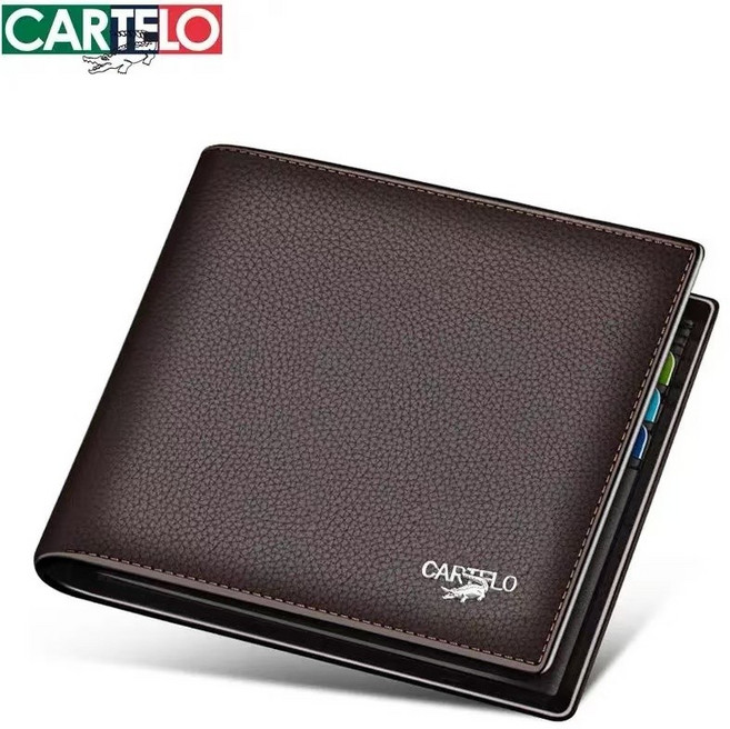 CARTERO 男用牛皮短夾 389990