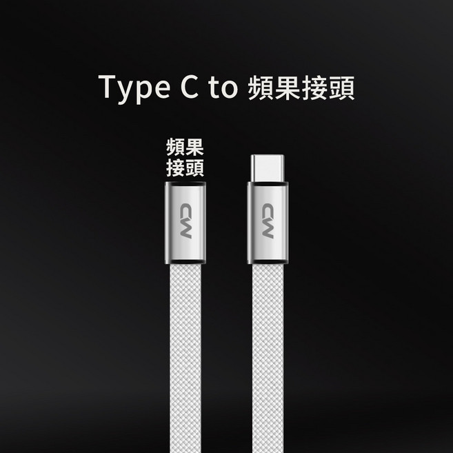 PD磁吸收納扁形編織快充線 Type C充電線 編織線 Usb傳輸線 短線1米適用安卓 iPhone 17 16 三星, 蘋果PD 1米快充編織線(非USB) 白, 1個