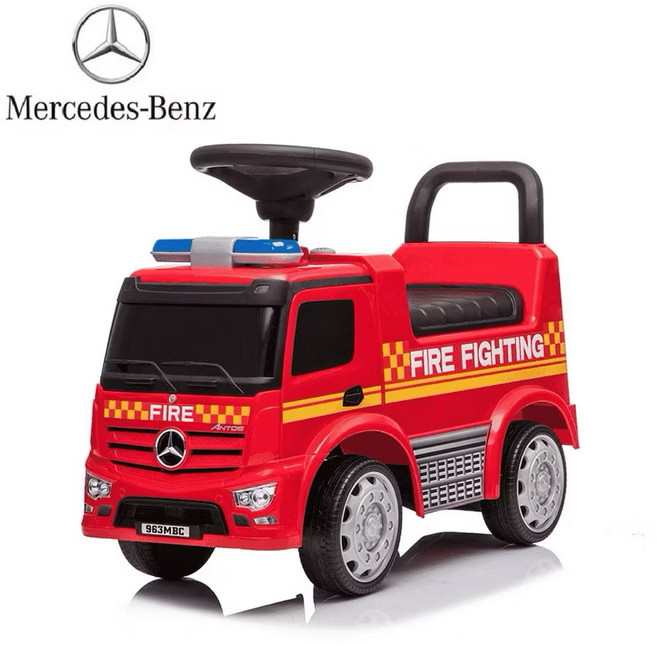 Mercedes-Benz 授權 消防車造型 兒童騎乘玩具車, 紅色, 0