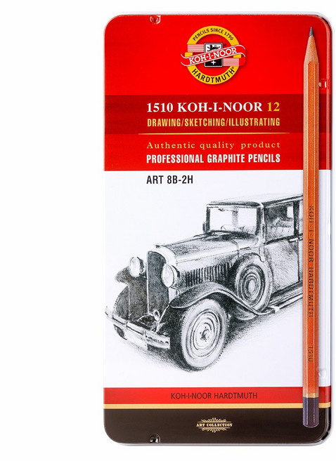 KOH-I-NOOR 1510 素描繪圖鉛筆 12入組 (8B-2H), 1個