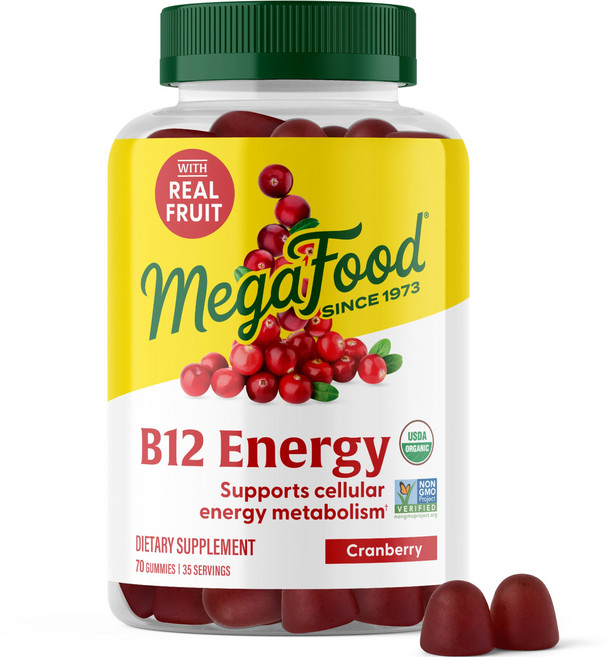 Mega Food B12 能量蔓越莓軟糖, 1個, 70錠