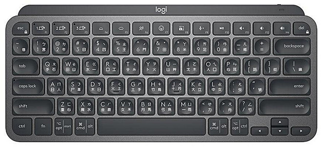 Logitech 羅技 無線鍵盤 精巧 智能 快速流暢, 時尚黑, 時尚黑, MX KEYS Mini, 製造商軸
