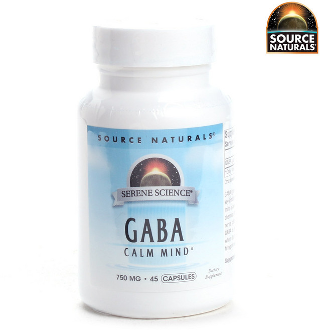 SOURCE NATURALS GABA保健膠囊 750mg, 45顆, 1罐