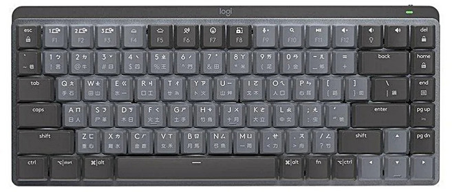 Logitech 羅技 MX Mechanical Mini 茶軸 智能機械鍵盤 雙色鍵帽, 黑色
