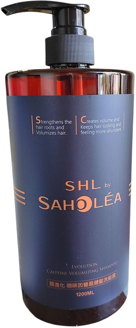SAHOLÉA咖啡因豐盈洗髮露 強健髮根蓬鬆 無矽靈安心呵護, 1個, 1.2L