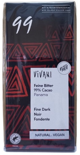 ViVANI 99% 可可巴拿馬 黑巧克力 80g, 1個