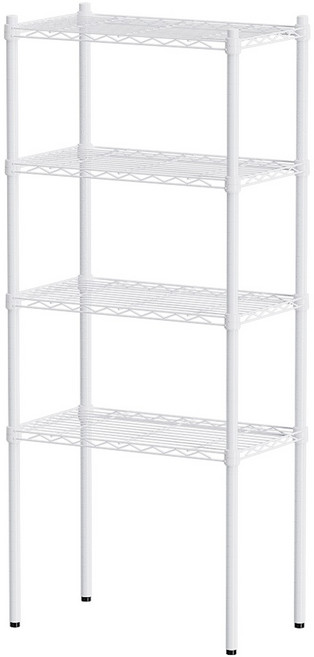 dayneeds 輕型波浪架 60x45x150公分 鎖管, 白色, 4 Tiers