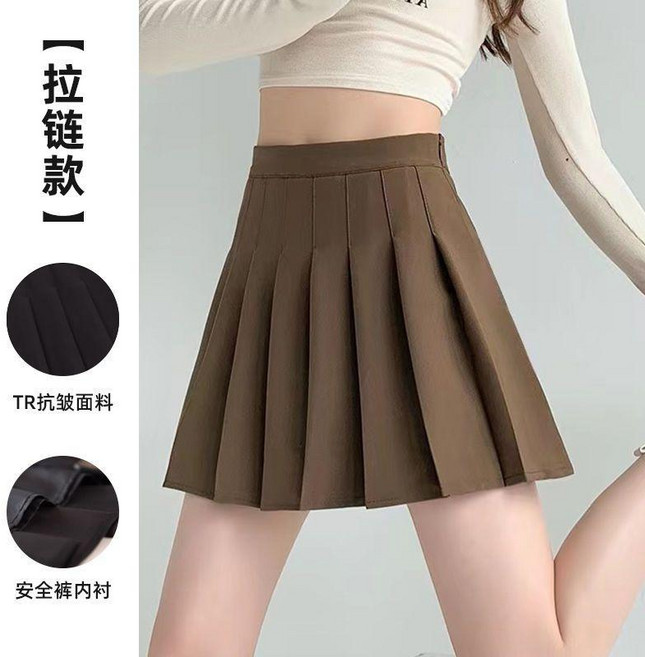 good 裙帶口袋夏季高腰彈力短裙女大碼顯瘦半身裙