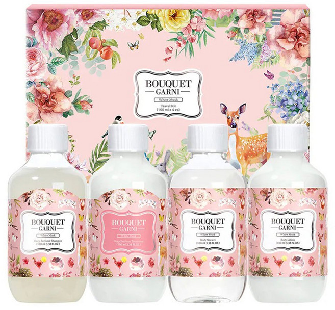 BOUQUET GARNI 香水洗護旅行組 100ml 白麝香 4件組, 1個