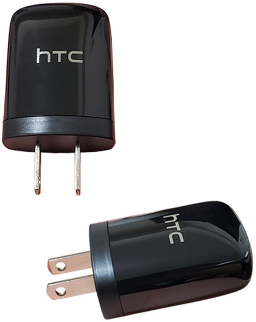 hTC 宏達電 5V 1A充電頭 USB 充電器 5W 豆腐頭 慢充 迷你 USB-A, 黑, 1個