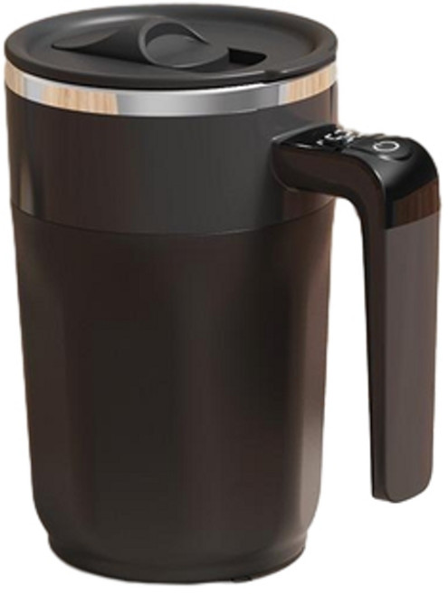CEYYR 自動咖啡攪拌杯 400ml 大容量, 黑色, 1個, 0.4