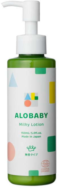 ALOBABY 寶寶牛奶潤膚乳液 日本製 重量瓶, 1個, 150ml