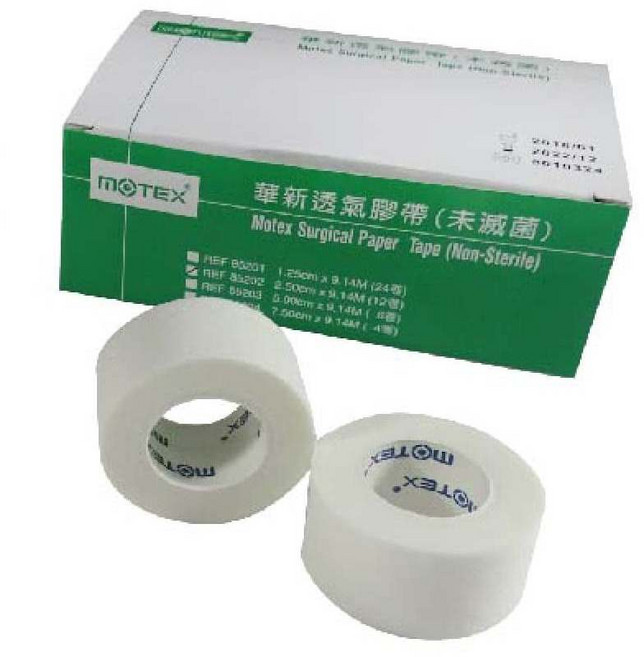 MOTEX 華新 透氣膠帶 2.5CM x 9.14M 紙膠 台灣製, 1個