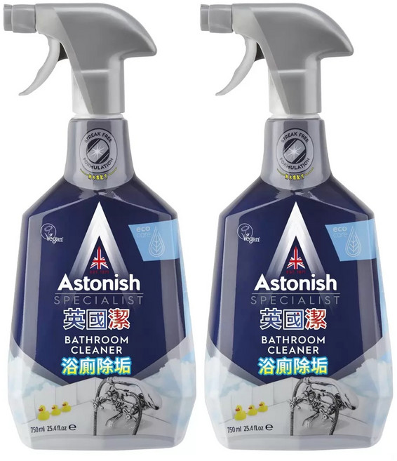 Astonish 英國潔浴廁清潔劑 750毫升, 1個, 抑菌除污浴廁1組2瓶(最多2組ㄧ運費)