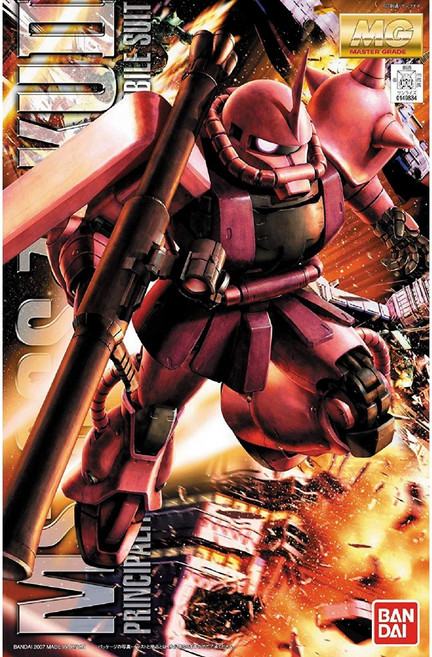 BANDAI MG 1/100 MS-06S ZAKU II 夏亞專用 紅色彗星 鋼彈模型, 1個