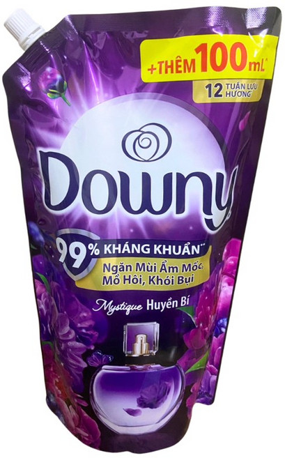Downy香水柔軟精補充包 (800ML-2300ML) - 越南製衣物柔軟精, 1個, HUYEN BI 1.35L 黑色神秘