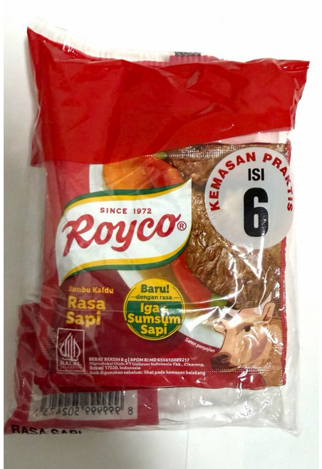 印尼 Royco (大小包 1H2-2) 印尼調味粉 牛肉粉 雞肉粉 牛肉調味粉 雞肉調味粉 調味粉, 1個, 423 小包牛肉調味粉6包x8g, 8g