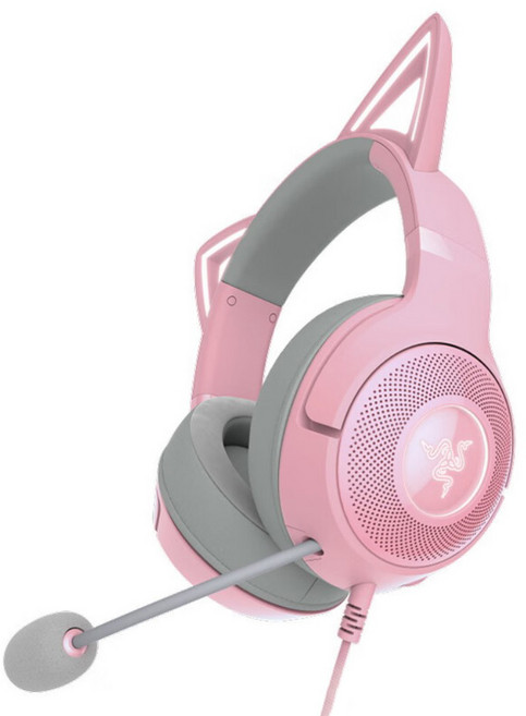 RAZER 雷蛇 Kraken Kitty V2 有線耳機, 請參考詳情頁面, 單一商品, 粉紅色